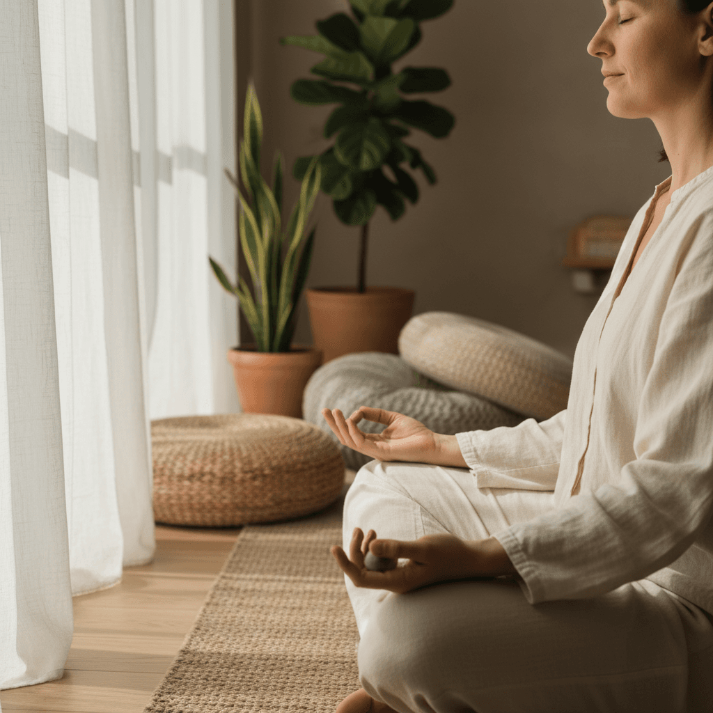 Client in restorative session position